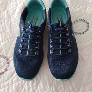 Skechers Lite Weight Navy Snake Print Size 9 9M